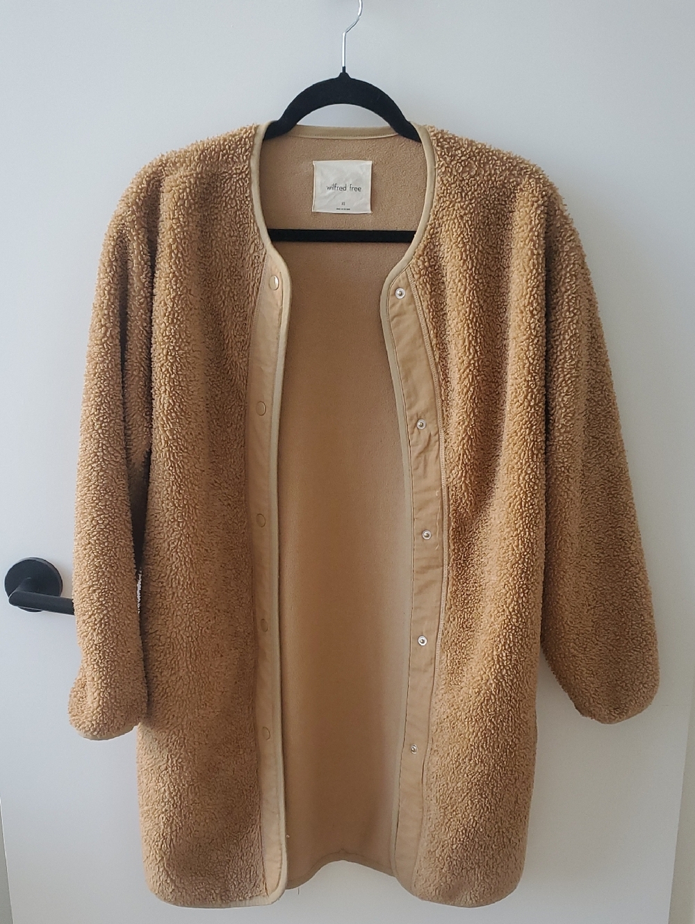 Wilfred Camel/Tan Teddy Snap-Front Jacket XS